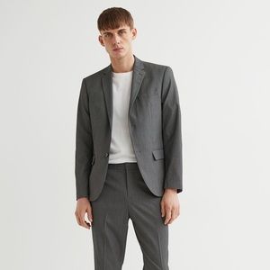 H&M two piece suit grey
